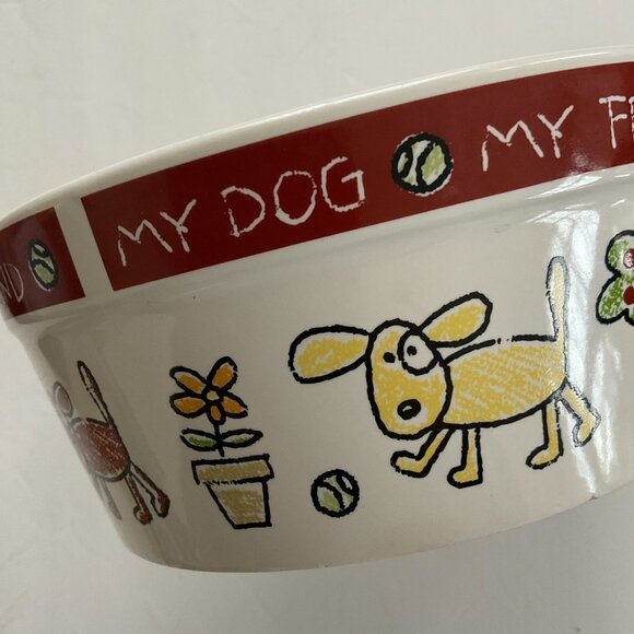 ROOM CREATIVE Color Me Happy Dog Dish Large - Picture 3 of 5